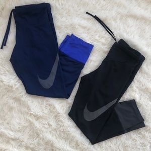 Dri-Fit reflective leggings bundle blue(small) black(extra small)